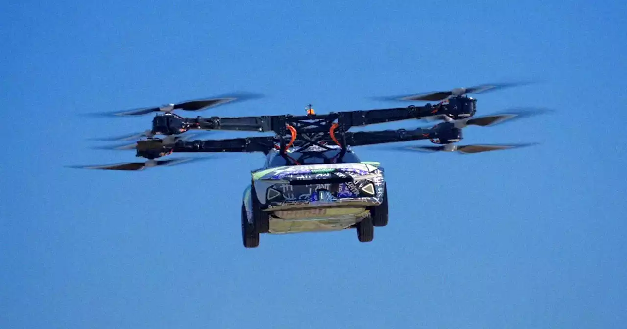 Company Builds Electric Flying Car Powered By Giant Drone Propellers