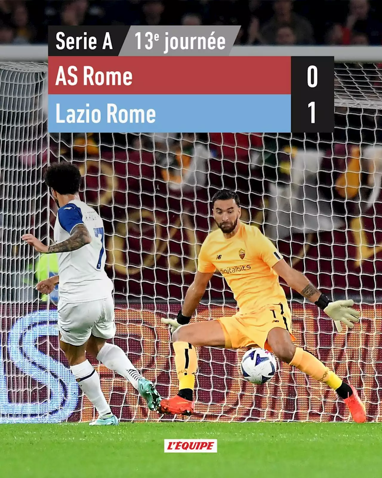 AS Rome 0-1 Lazio Rome, Serie A, résultat et résumé du match (06/11/2022)