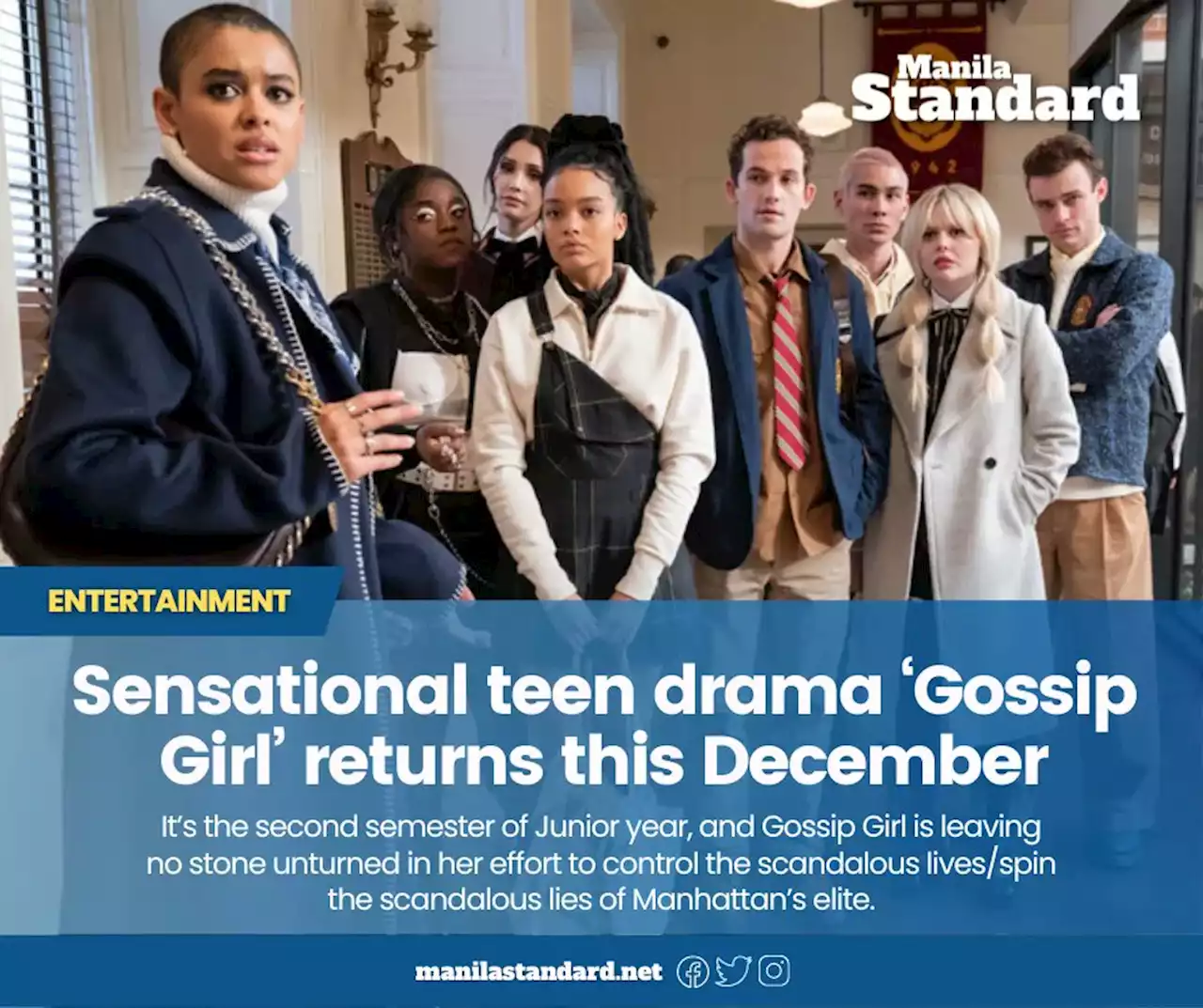 Sensational teen drama ‘Gossip Girl’ returns this December