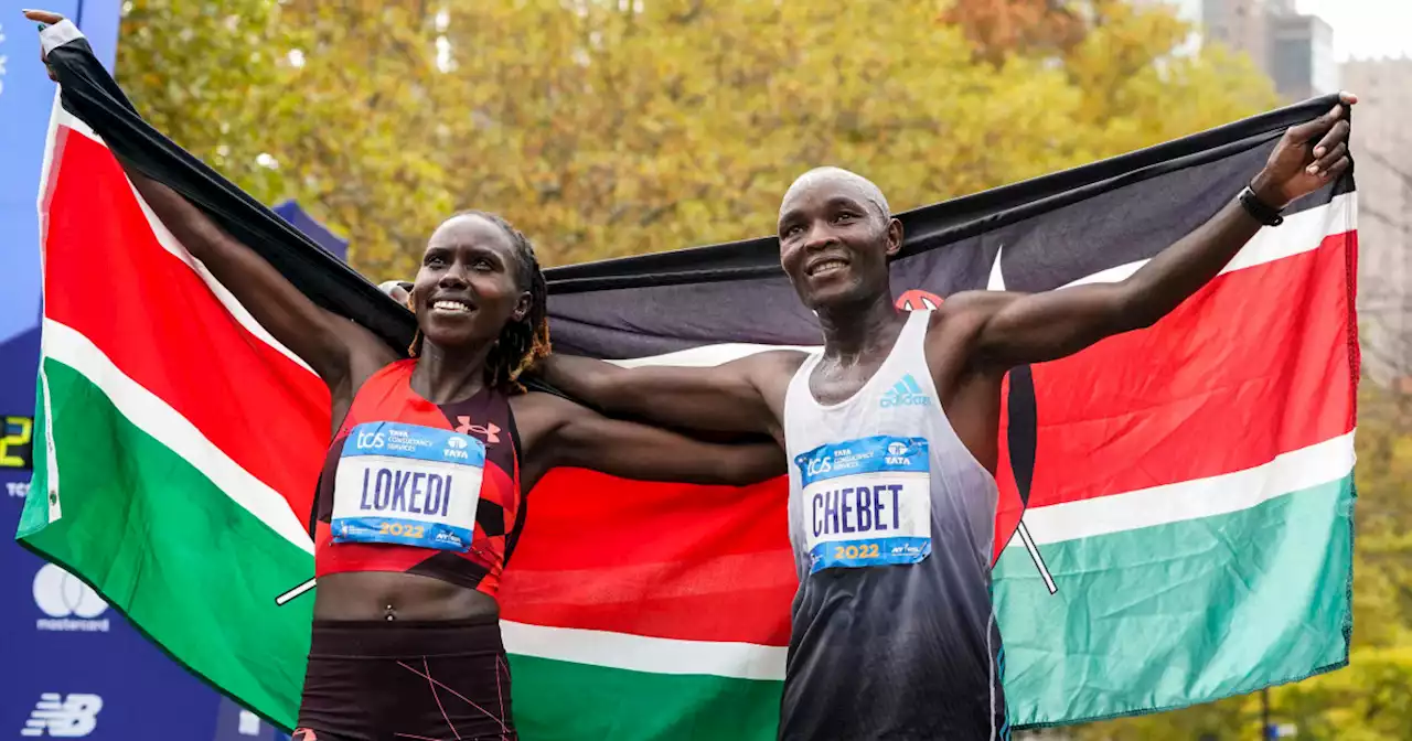 Evans Chebet and Sharon Lokedi of Kenya win NYC Marathon races in debuts