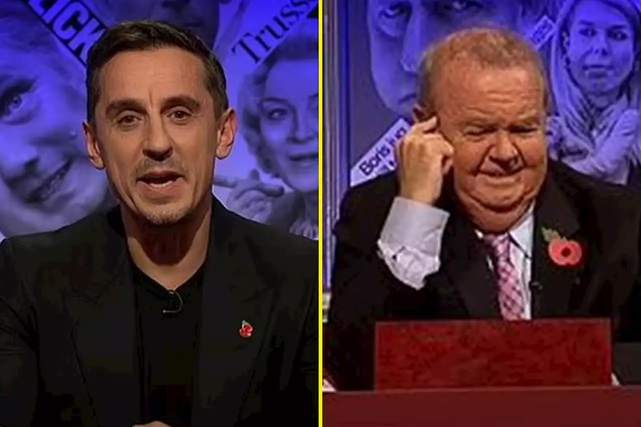 Gary Neville brutally taken down by Ian Hislop over World Cup role and ‘taking Qatari money’ on Have I Got News For You - but Liverpool legend Jamie Carragher defends old Manchester United rival