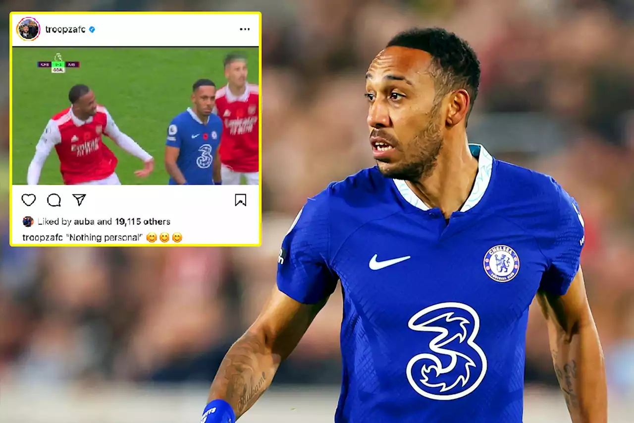 Pierre-Emerick Aubameyang likes and then unlikes 'nothing personal' post after Arsenal defeat