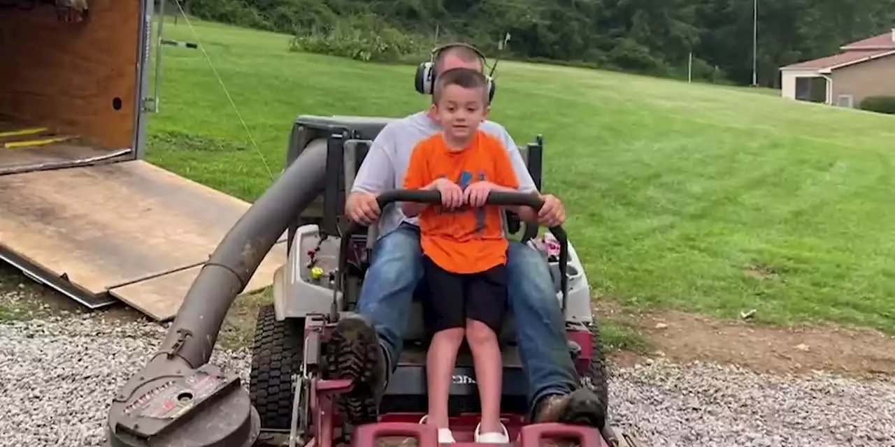 Child recovering after losing both feet in lawn mower accident