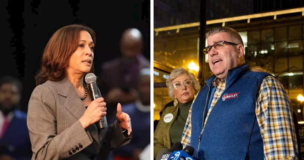 Vice President Kamala Harris rallies to energize Black vote while Darren Bailey touts Christian conservatism