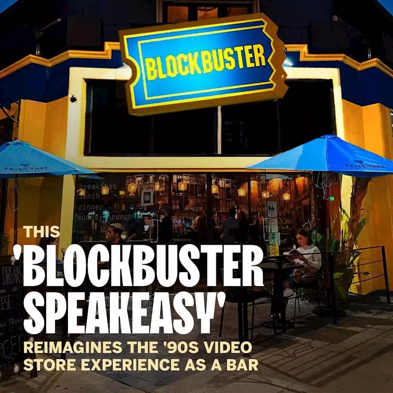 This 'Blockbuster Speakeasy' Reimagines the '90s Video Store Experience as a Bar