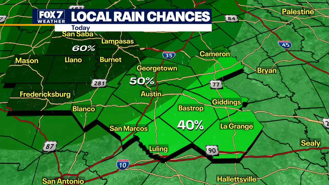 Rainy, warm day; strong cold front later this week