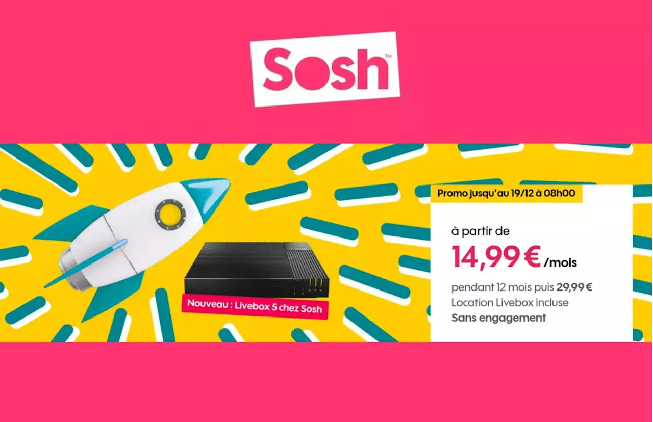 Sosh anticipe le Black Friday avec son abonnement Fibre/ADSL à moitié prix