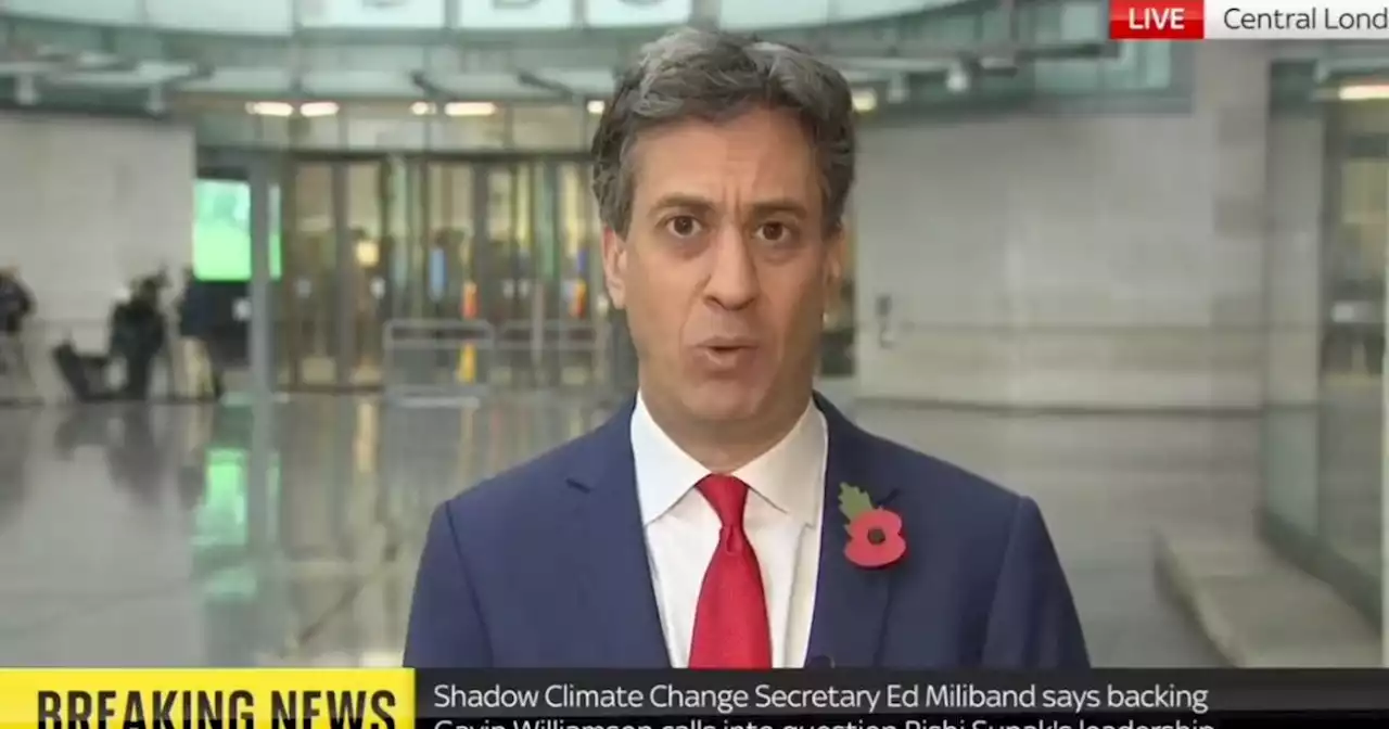 Ed Miliband Dubs Rishi Sunak 'A Complete Joke' Over Fossil Fuels