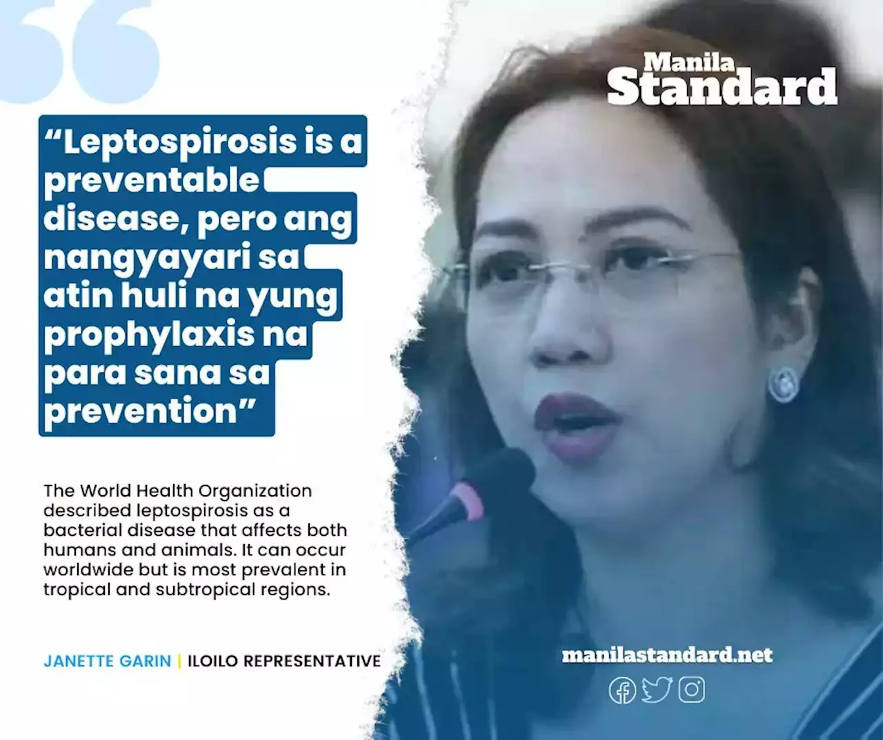 Solon urges DOH to address sloppy anti-leptospirosis drug allocations