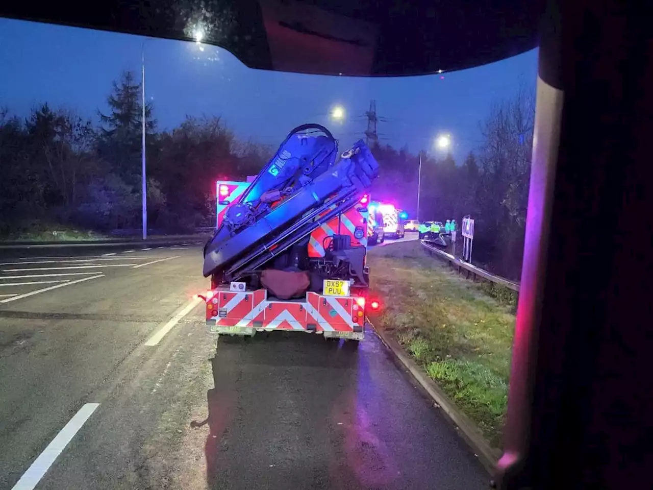 Man 'leaves scene' after car crashes into Telford roundabout and rolls over