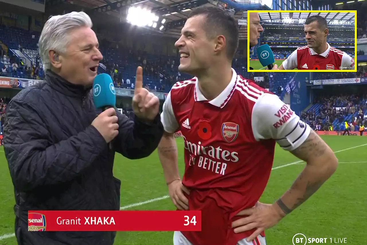 Xhaka swears in post-match interview as he hails atmosphere in win at Chelsea