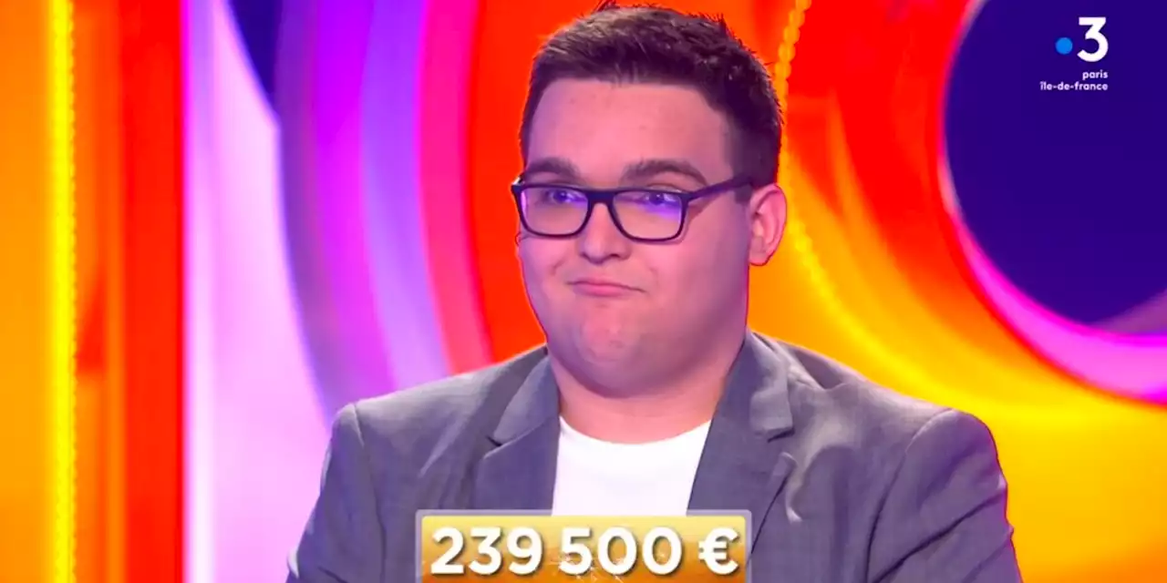 Le Grand Slam : Enzo éliminé après 40 participations et 239 500 euros dans sa cagnotte (VIDEO)