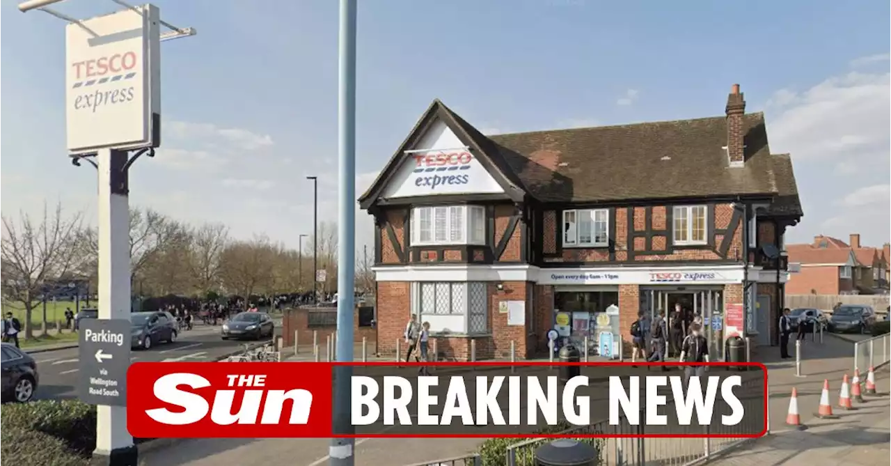 Boy, 14, critical after being stabbed outside Tesco as cops hunt knifeman