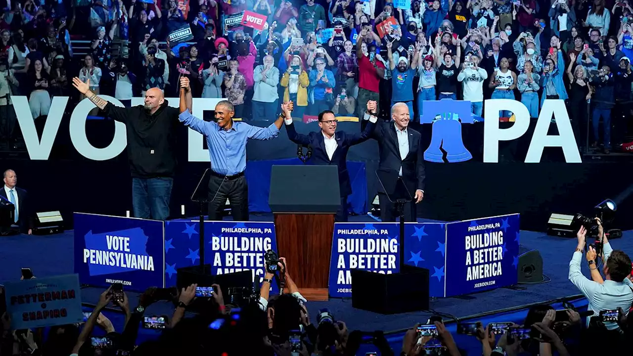 Fetterman — with Obama and Biden in tow — makes closing pitch to Pa. voters