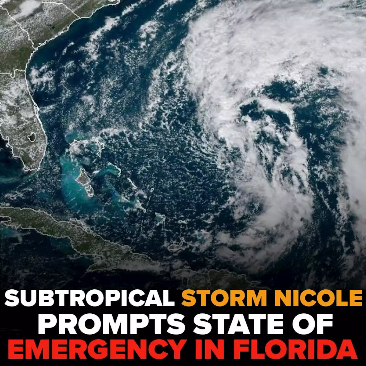 Subtropical Storm Nicole heads toward Florida