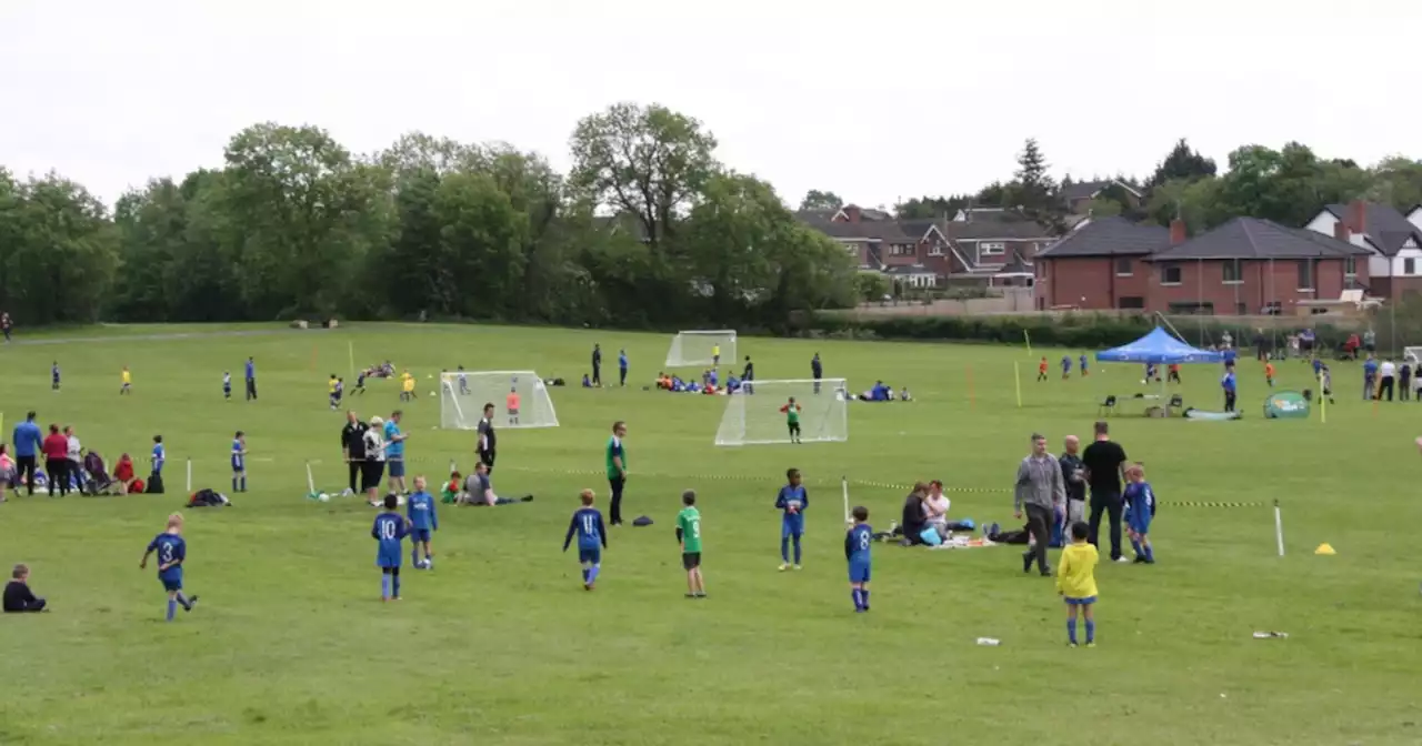 Clubs celebrate the approval of new 3g pitch in Carryduff