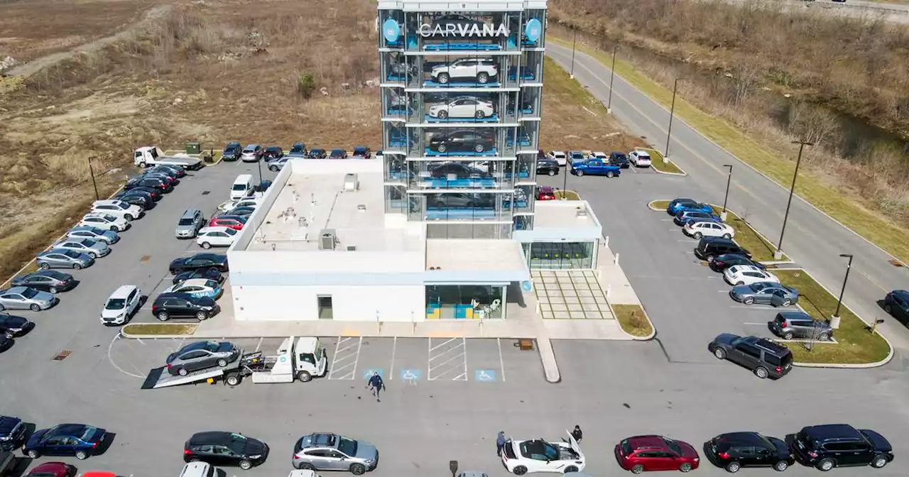 Carvana falls as rising rates, inflation cut used car sales