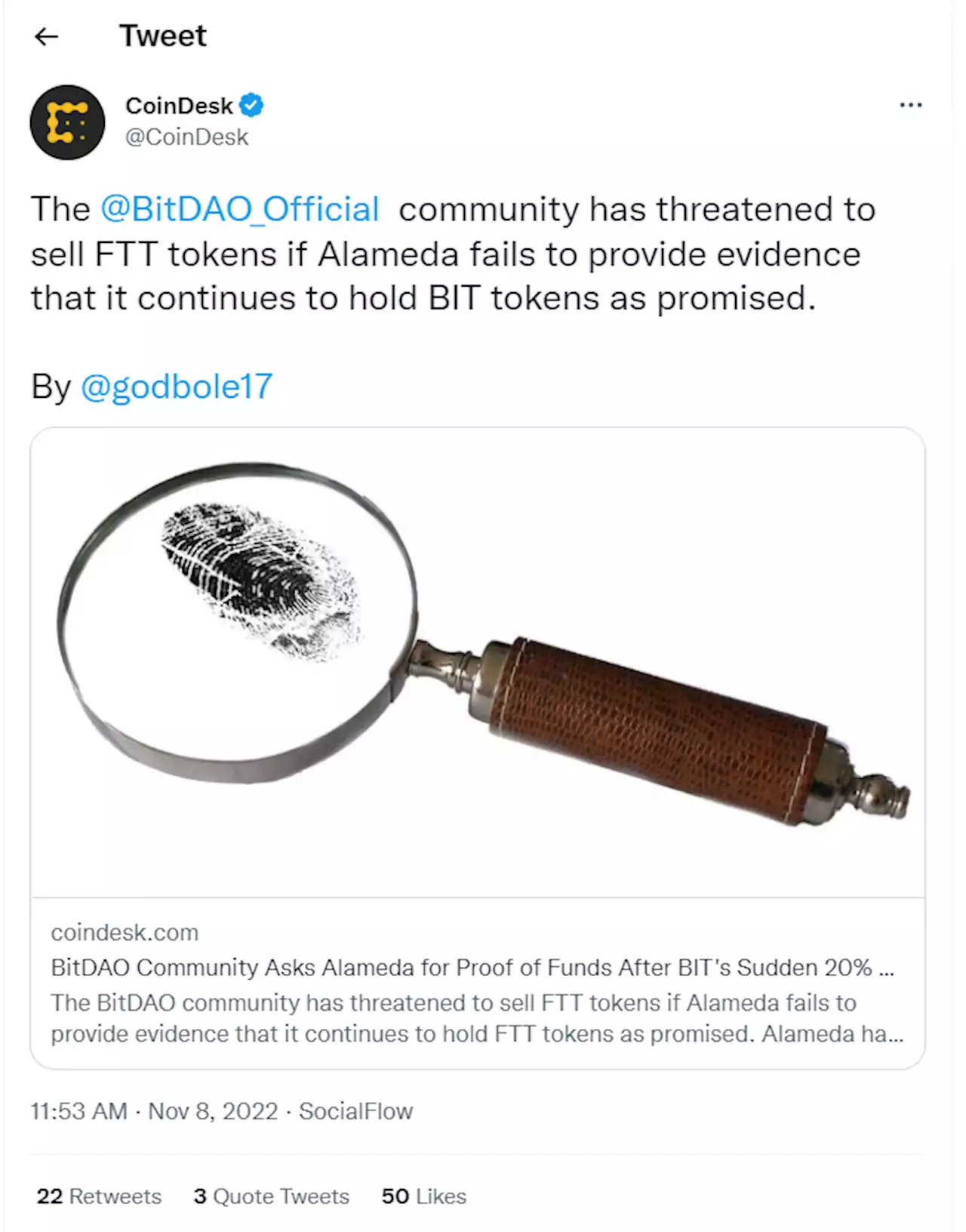 BitDAO Community Asks Alameda for Proof of Funds After BIT's Sudden 20% Drop