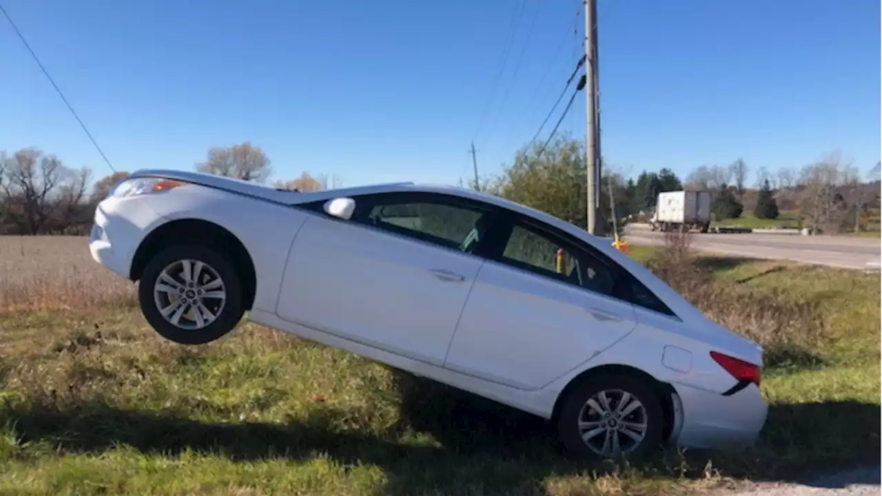 Ontario police find 'seemingly floating' car near Hamilton