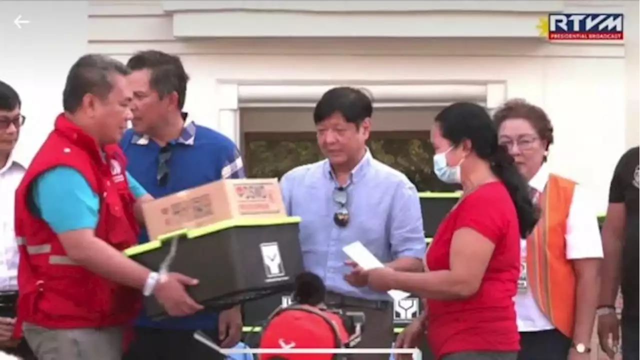 Bongbong Marcos leads aid distribution in Antique towns hit by Paeng