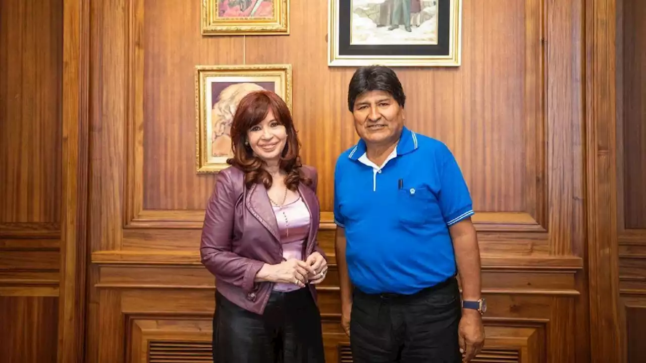 Cristina Kirchner recibió a Evo Morales en el Senado