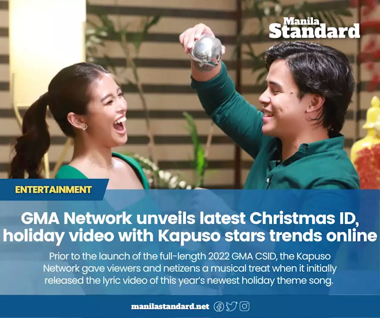 GMA Network unveils latest Christmas ID, holiday video with Kapuso stars trends online