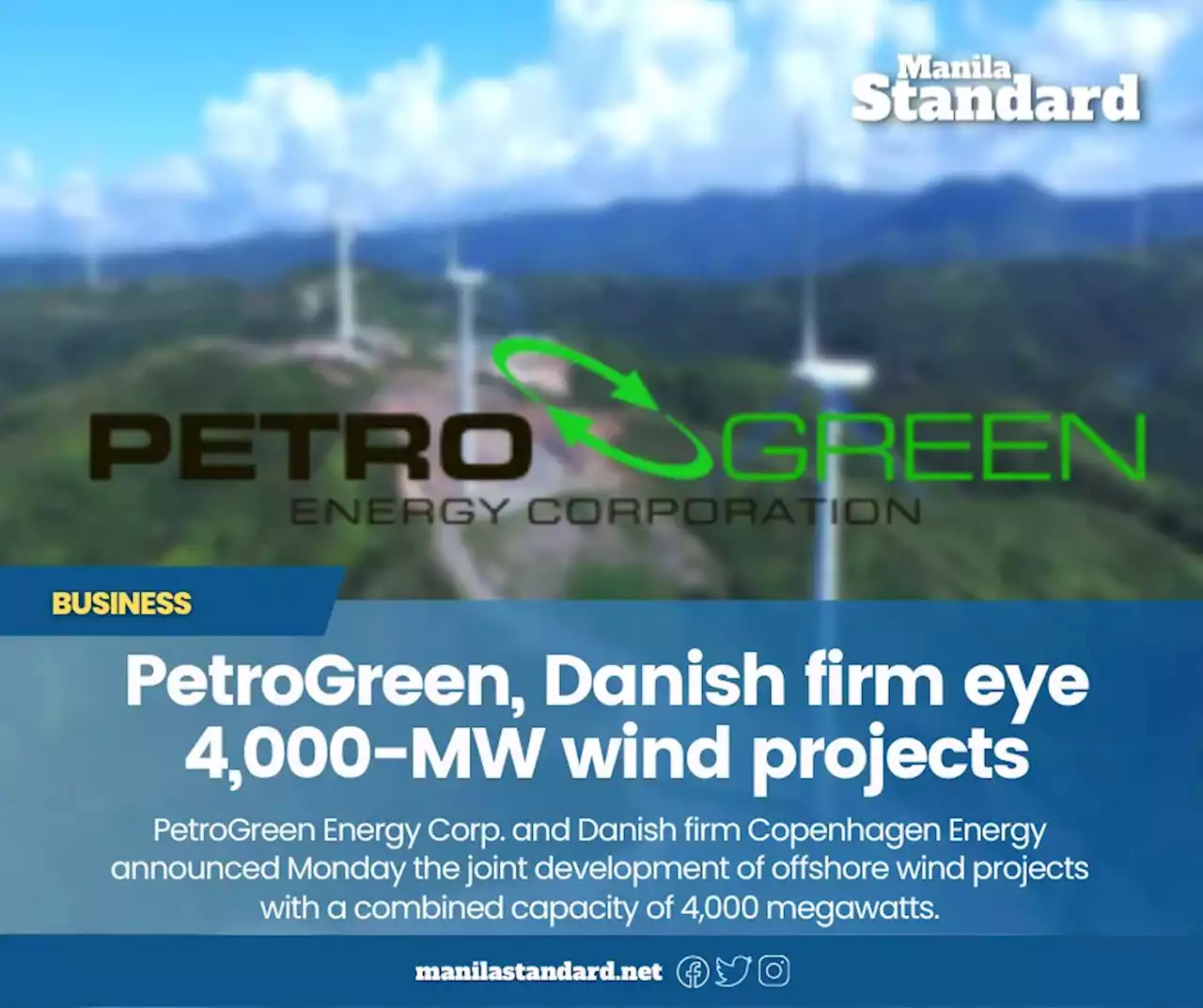 PetroGreen, Danish firm eye 4,000-MW wind projects