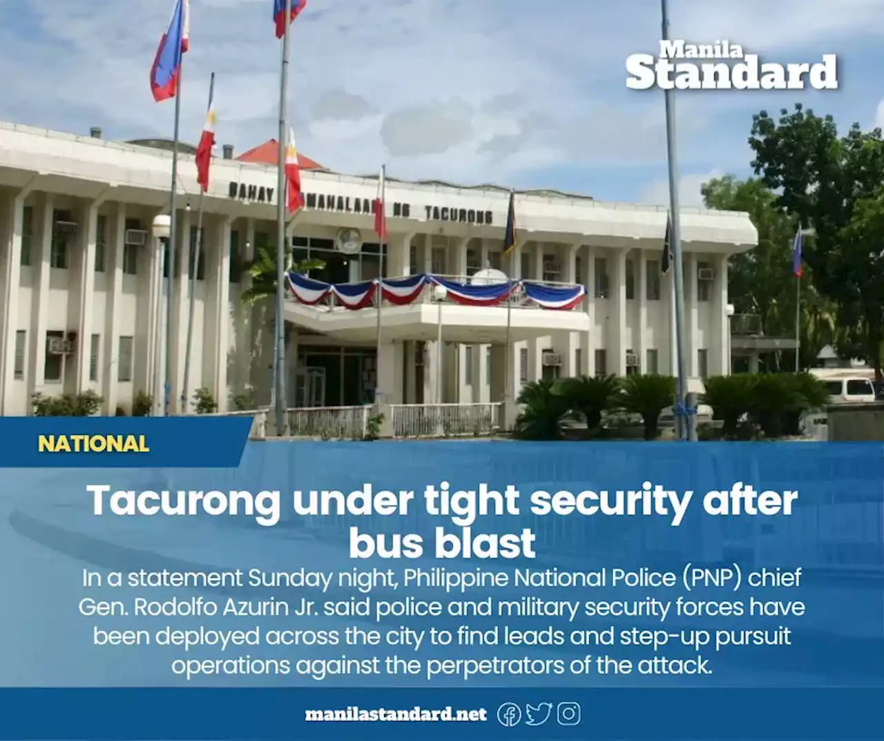 Tacurong under tight security after bus blast