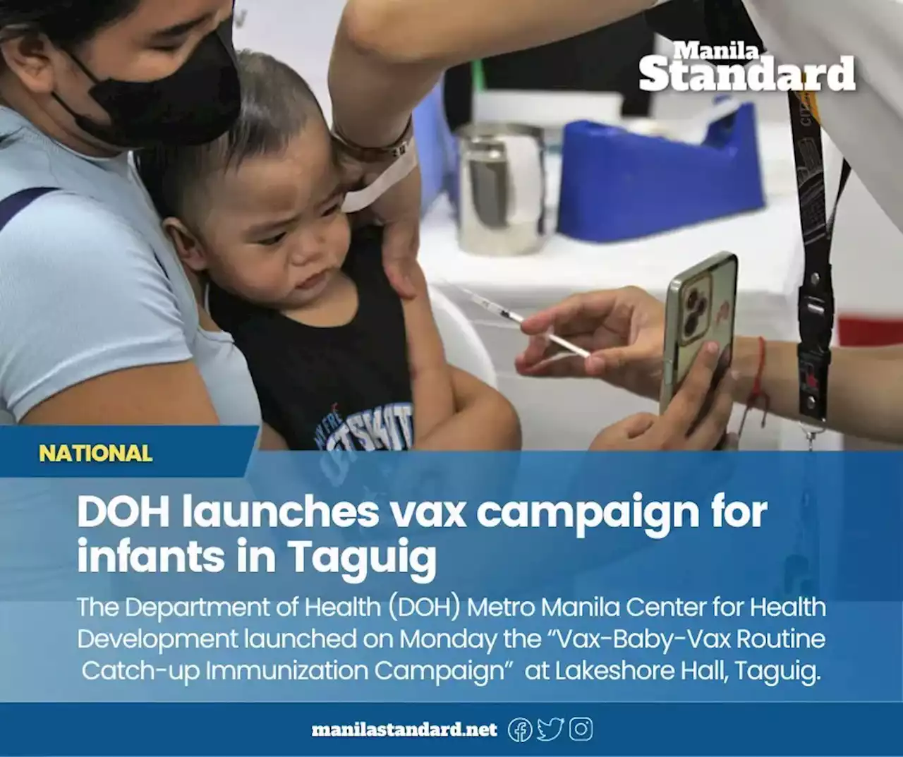 DOH launches vax campaign for infants in Taguig