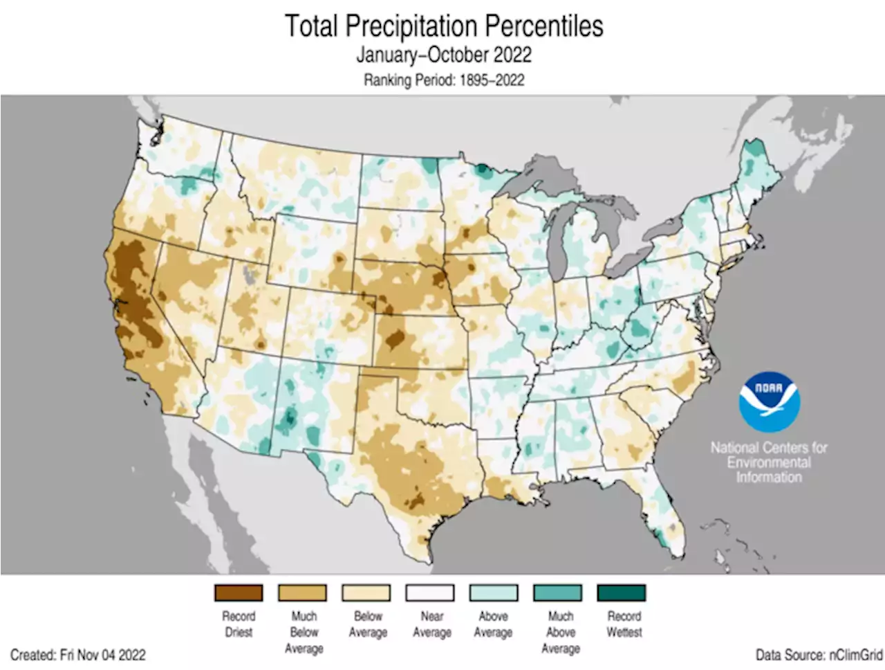 Warm, dry October intensifies U.S. drought