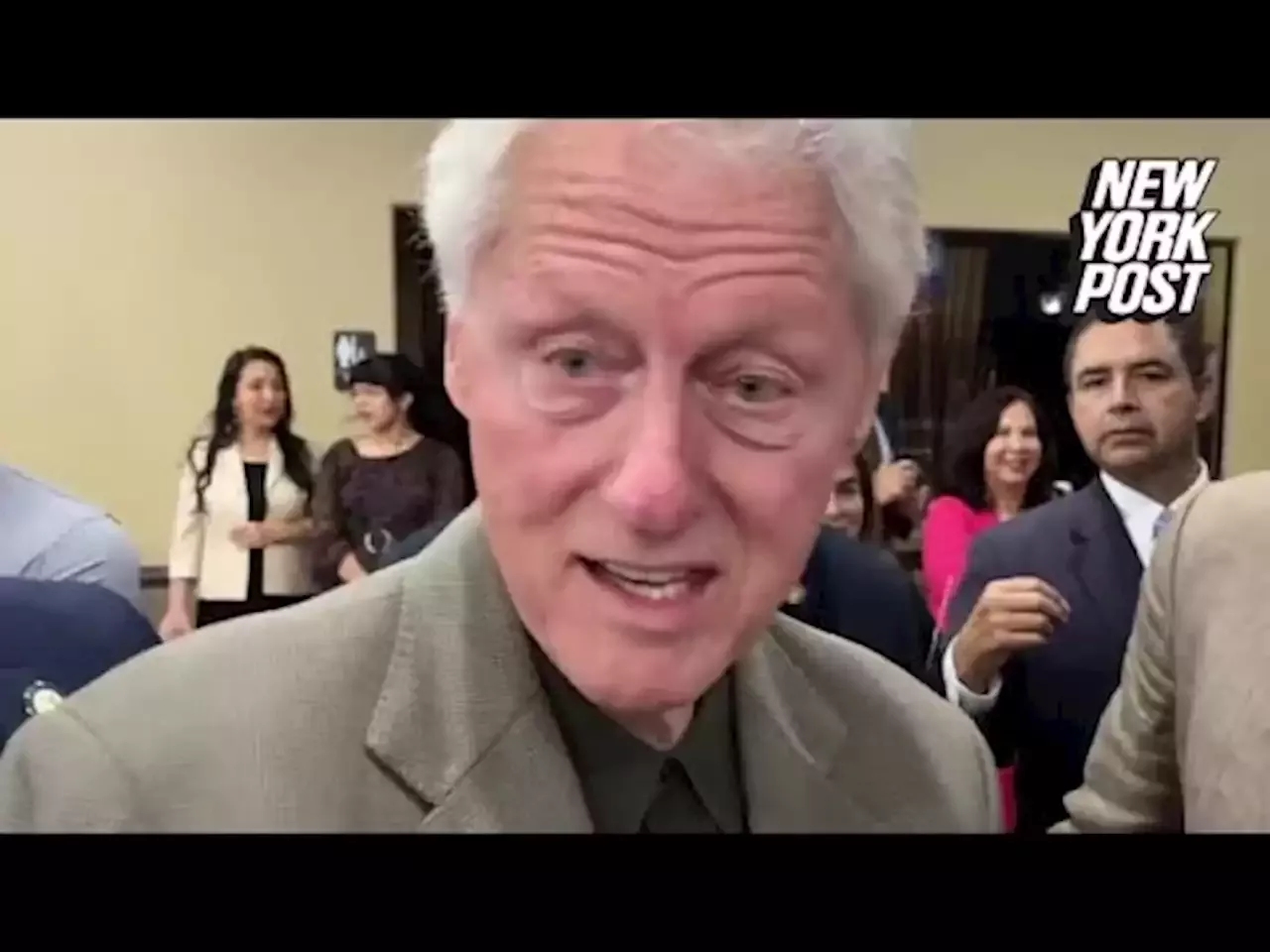 Video Of Bill Clinton Getting Interrogated Over His Jeffrey Epstein Ties Goes Viral New York Post 