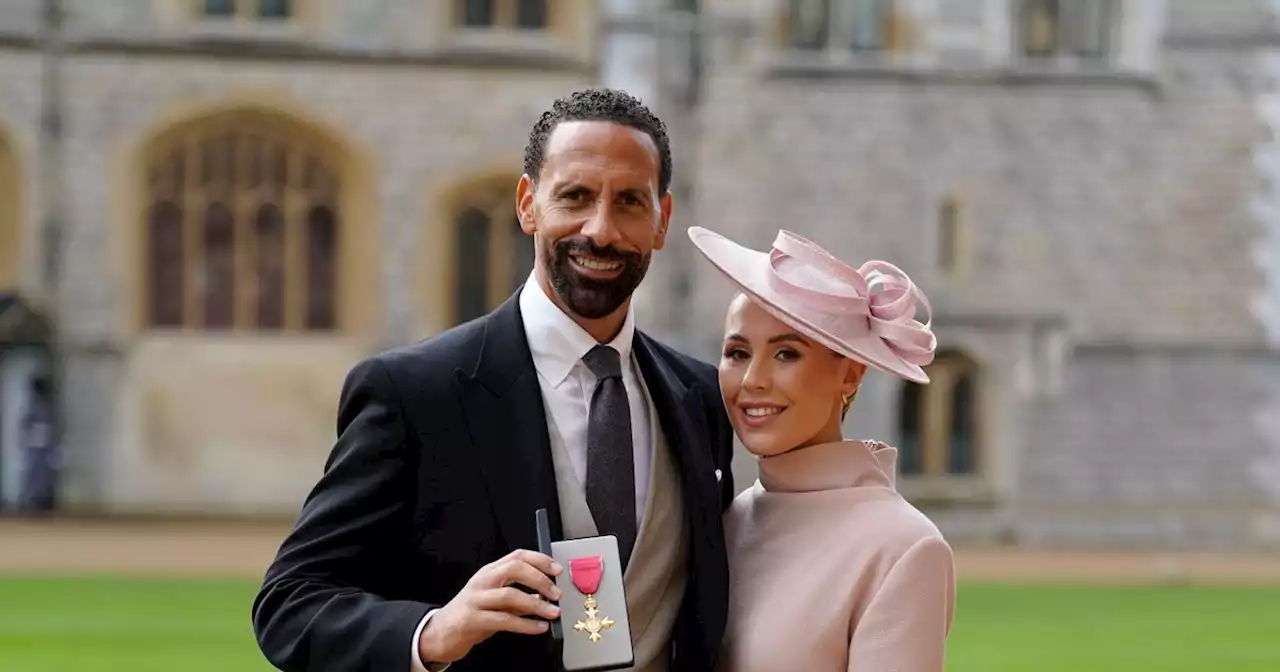 Kate Ferdinand proudly supports husband Rio as he's made OBE by Prince William