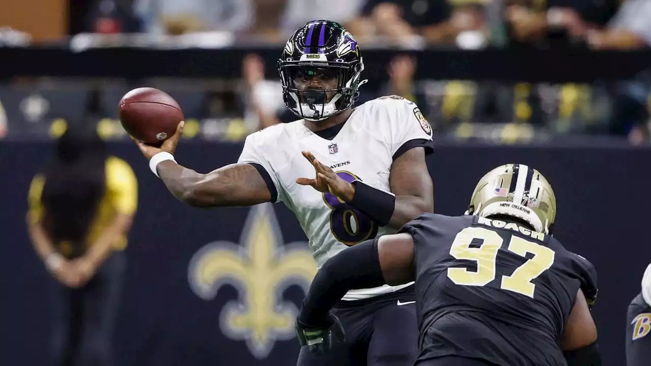 Jackson führt Baltimore Ravens zum Sieg gegen die New Orleans Saints