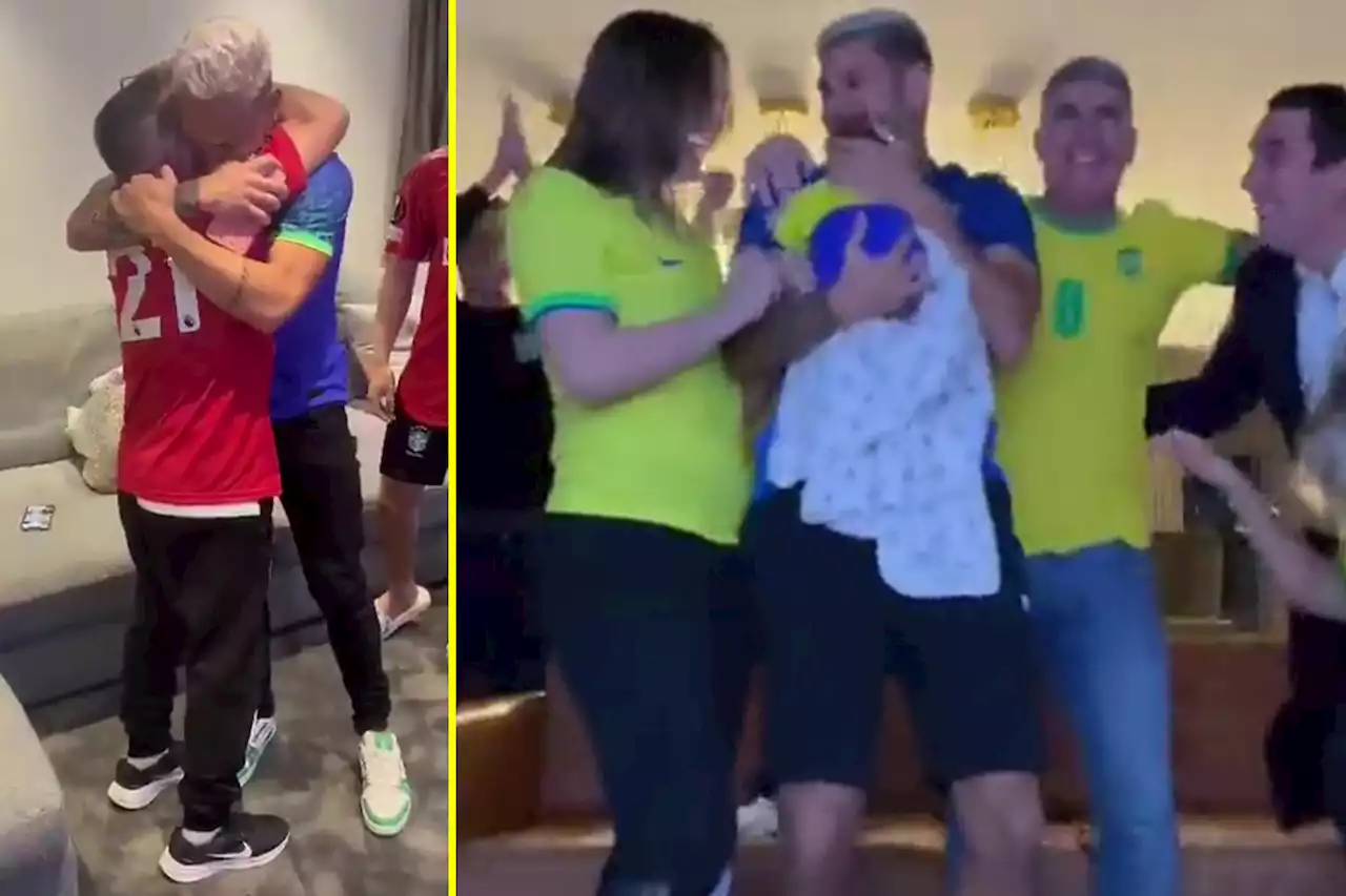 Emotional Antony dances, while Bruno cradles baby son after making Brazil's WC squad