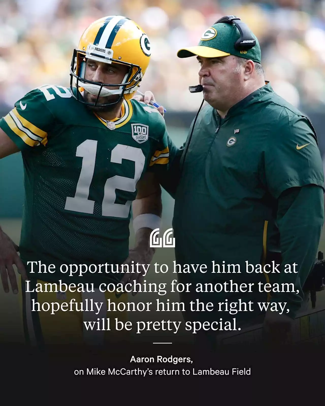 Q&A with Aaron Rodgers: Packers QB reflects on his 13 years with coach Mike McCarthy