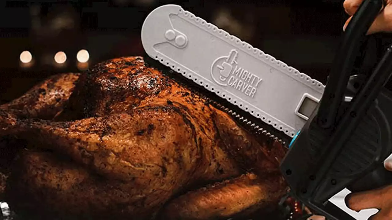 Carve That Turkey Like A Pro With This Electric Chainsaw Knife