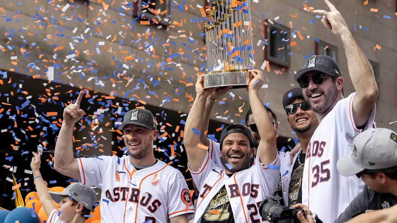 Houston Astros celebrate 2022 World Series title with parade; beer can thrown at Ted Cruz