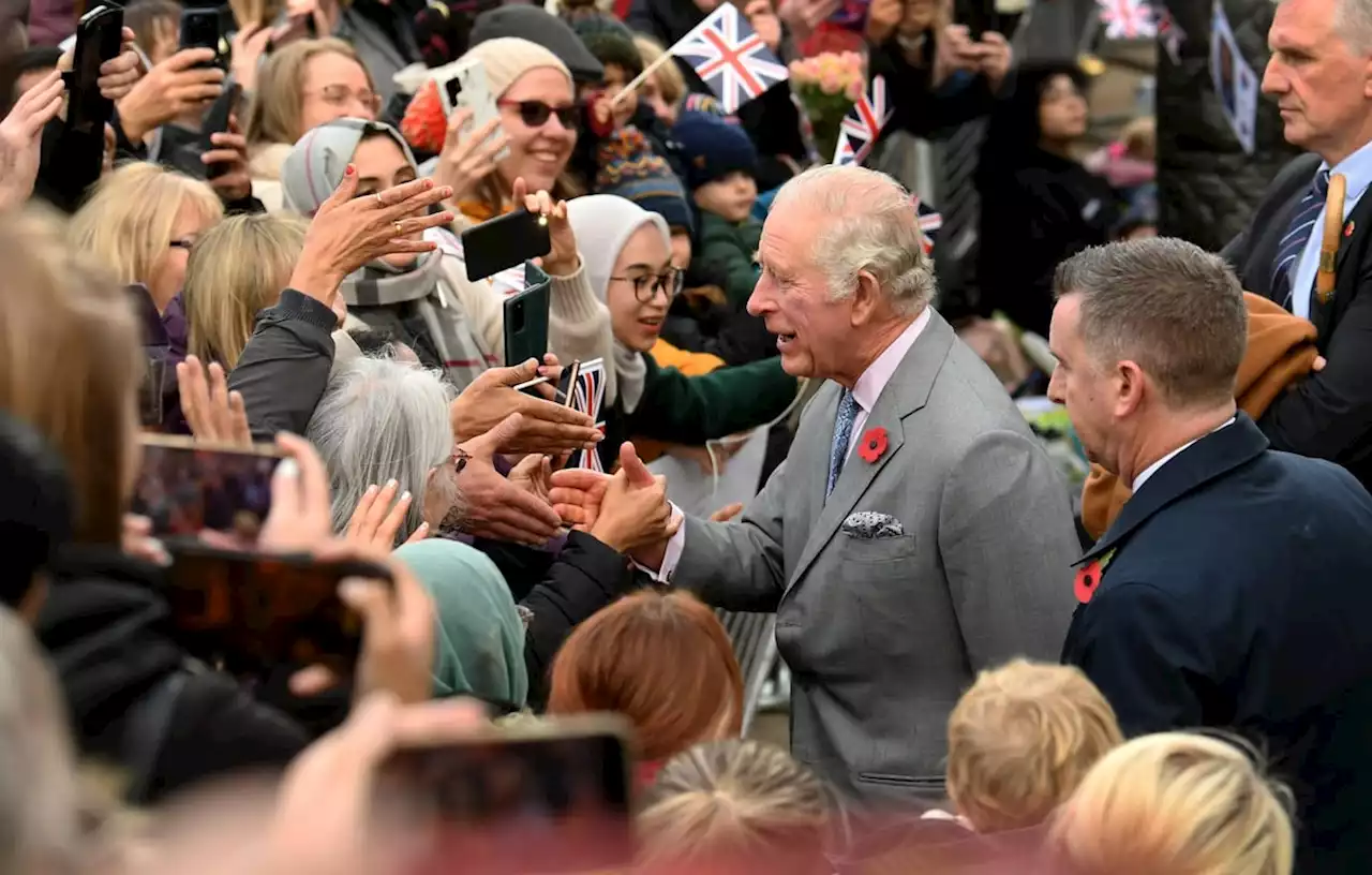 Pictures show people lining the streets for King Charles III's first visit to Yorkshire