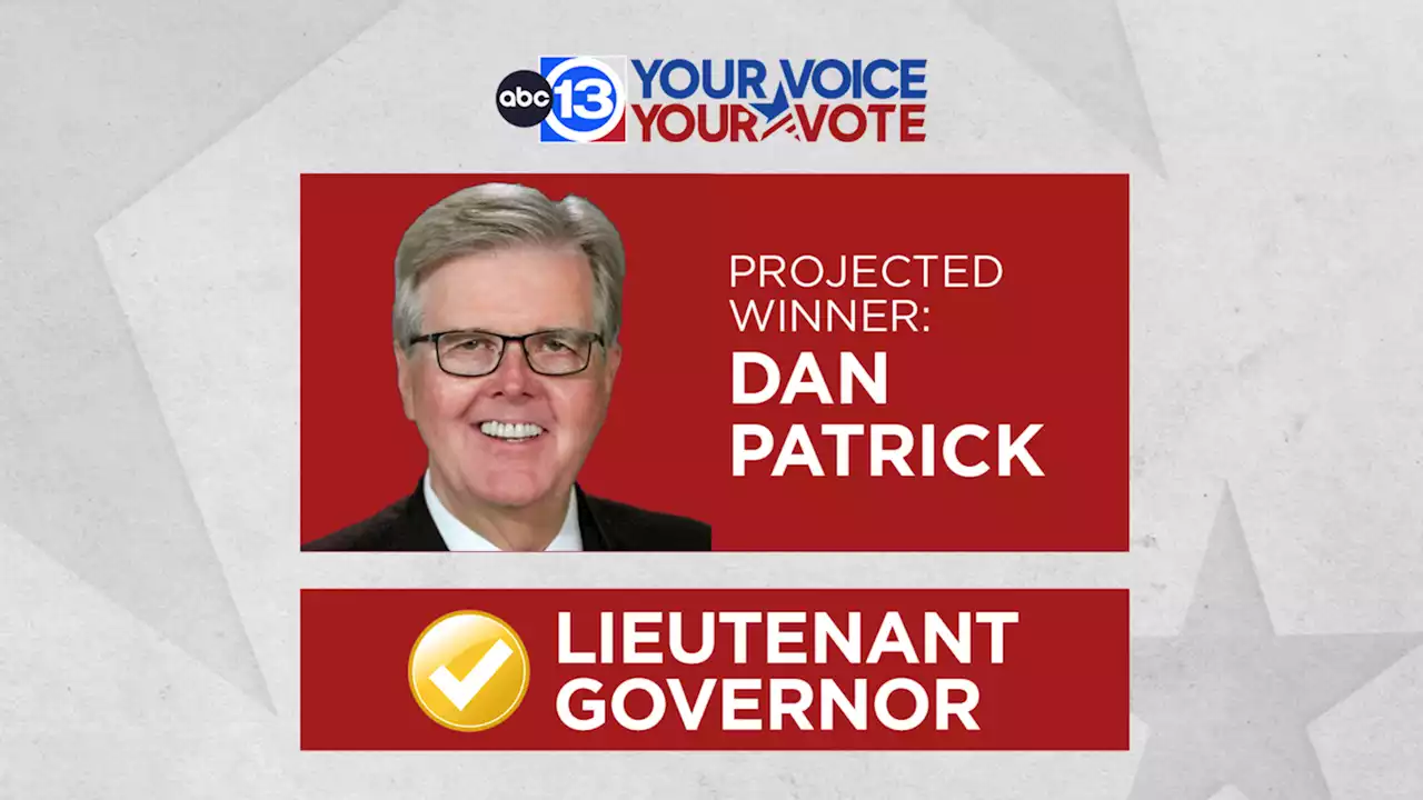 Dan Patrick is projected to win over Democrat Mike Collier for Texas Lieutenant Governor