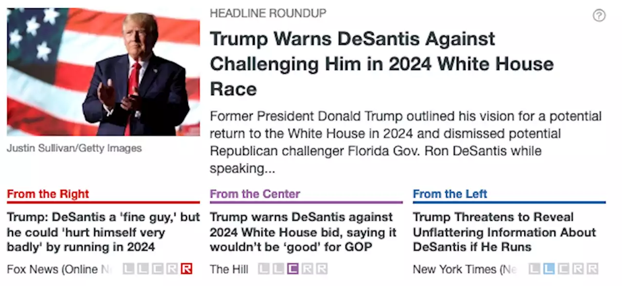 Trump Warns DeSantis Against Challenging Him in 2024 White House Race