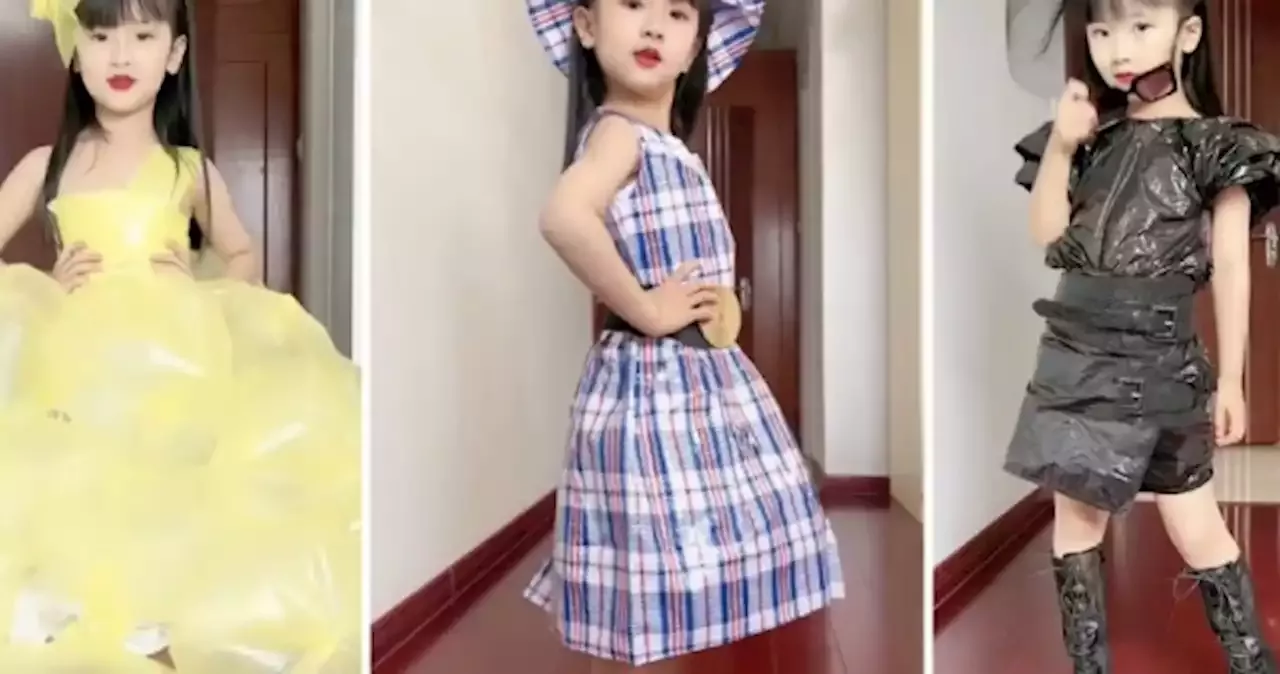Study Buddy (Explorer): Mother in China transforms plastic bags into 'high  fashion' for daughter's catwalk at home - YP