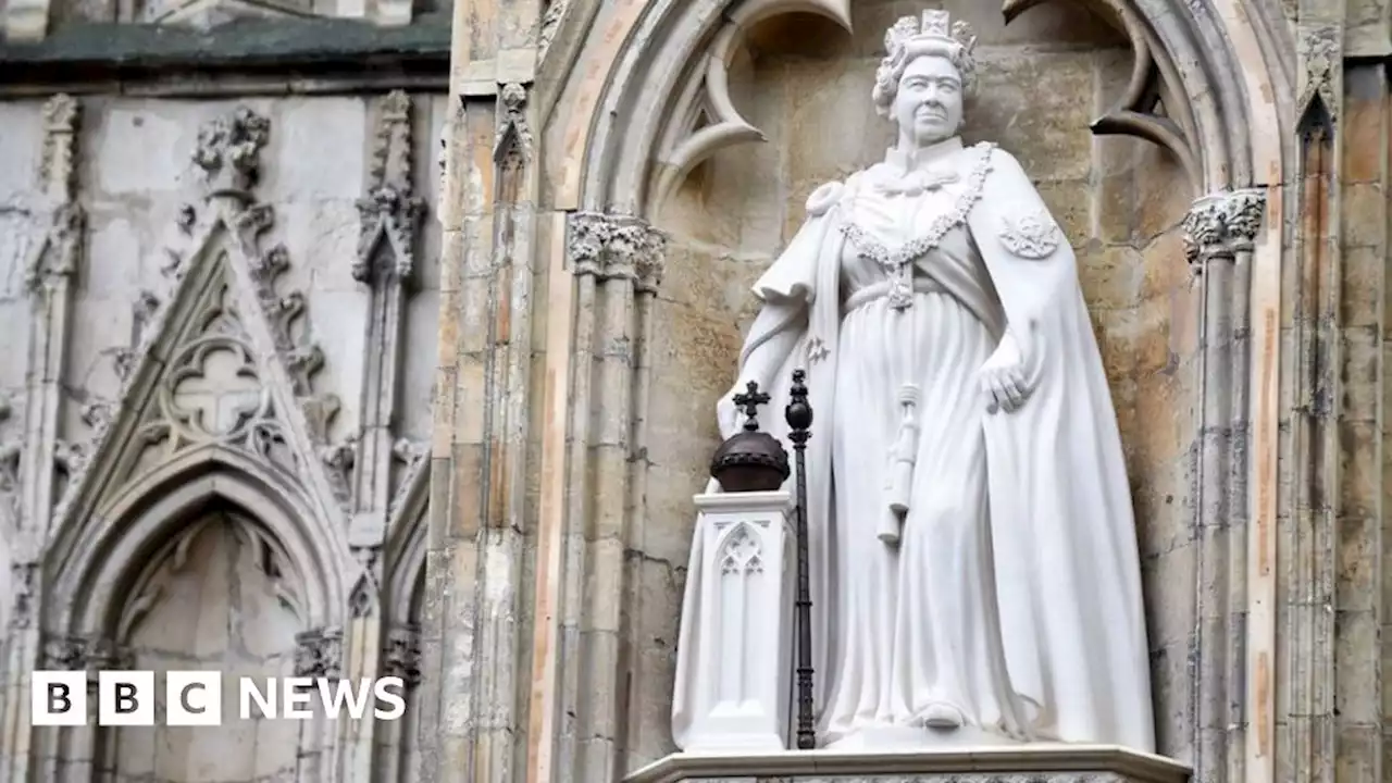 King Charles unveils first statue of Queen since her death