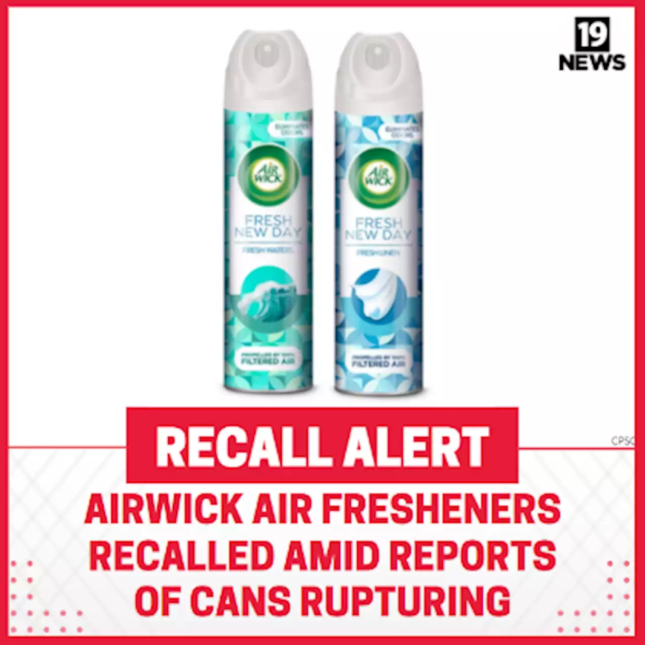 AirWick air fresheners recalled for injury hazard from cans rupturing