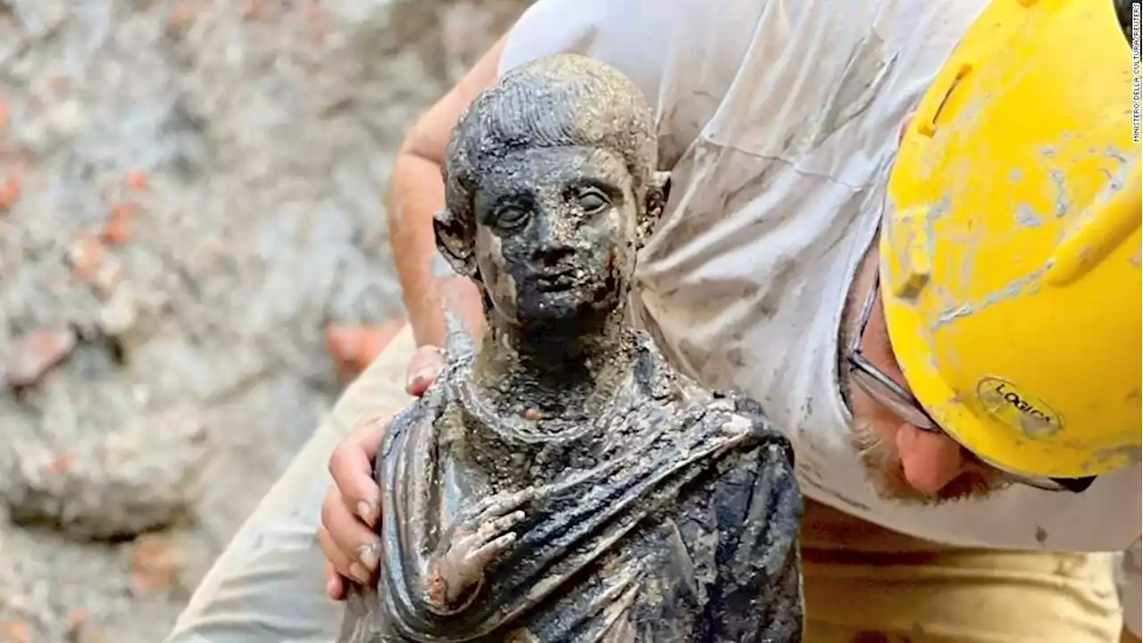 Italy hails 'exceptional' discovery of ancient bronze statues in Tuscany