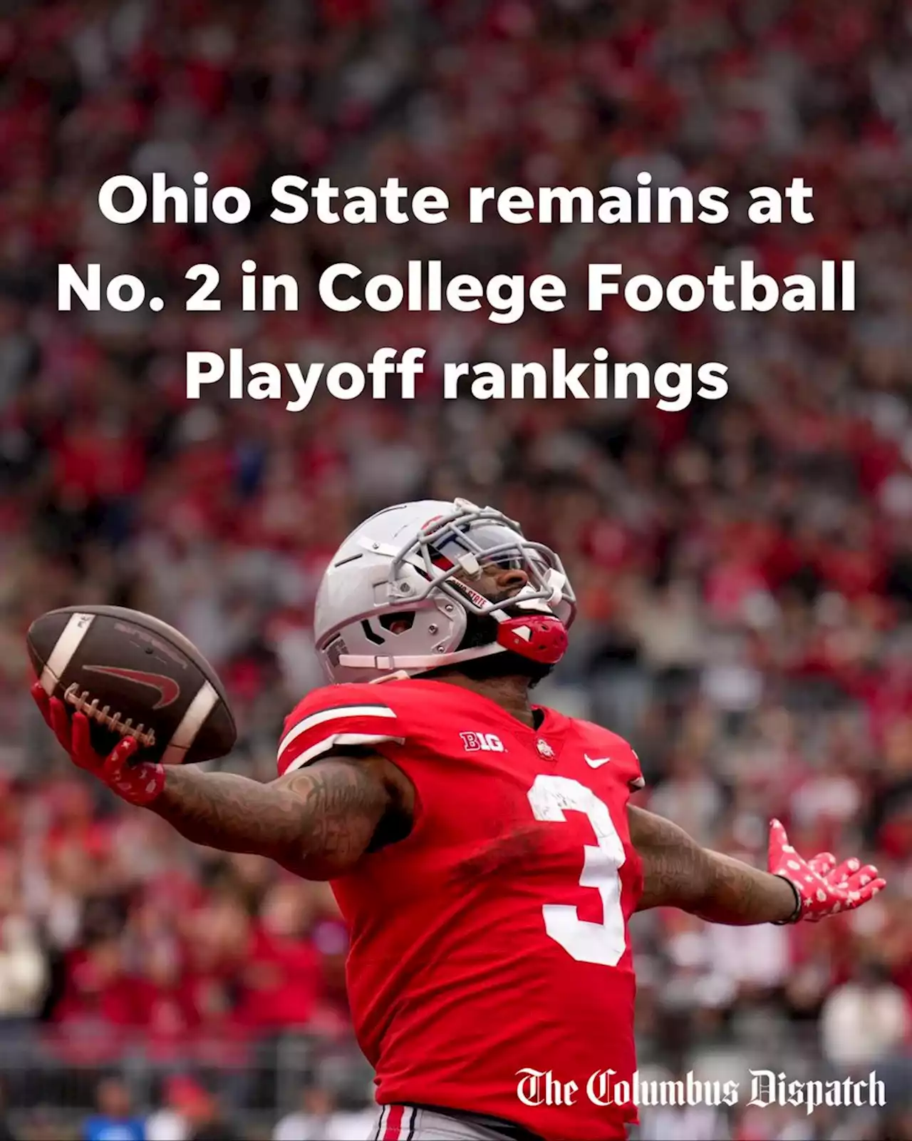 Ohio State remains at No. 2 in second College Football Playoff rankings