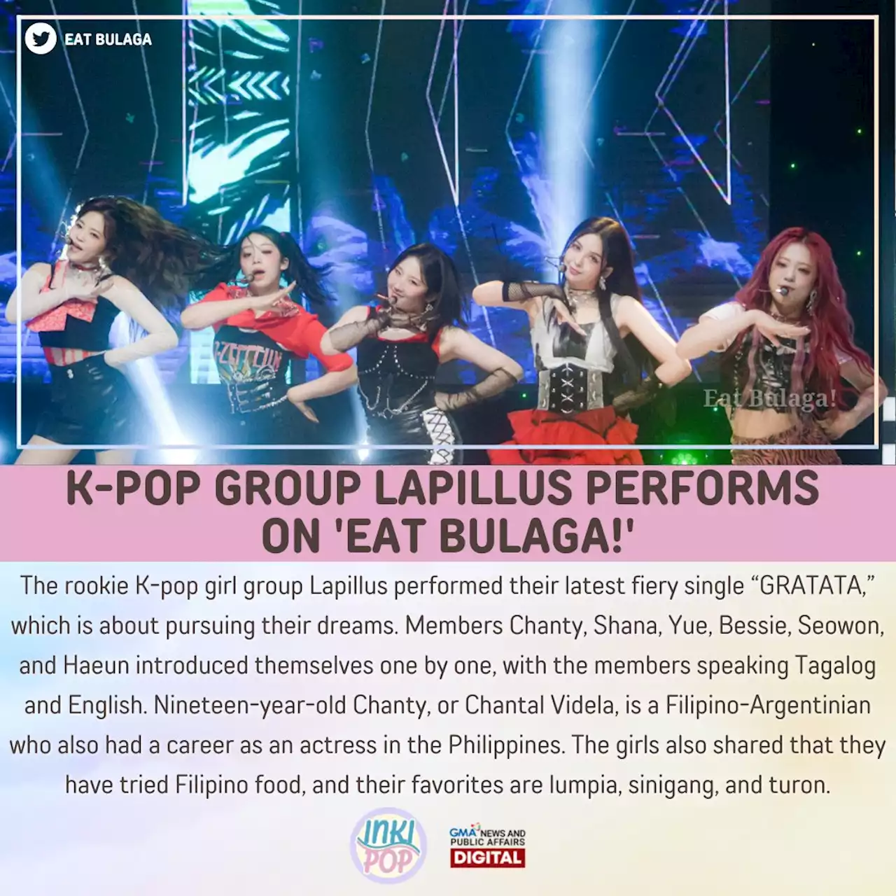 WATCH: K-pop group Lapillus performs on 'Eat Bulaga!'