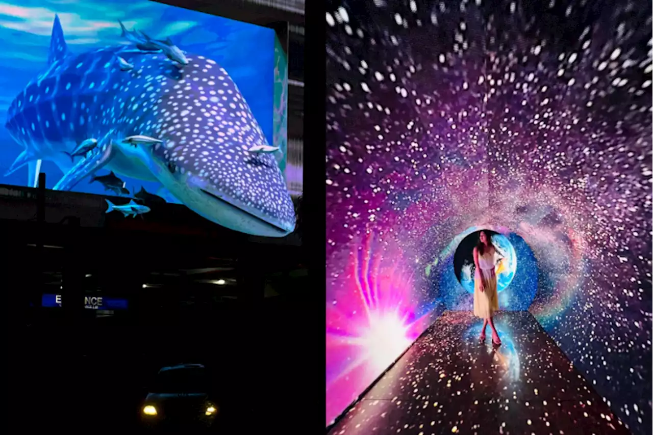 LOOK: A 3D Whale Shark Billboard, Space Tunnel, Golden Gateway and Dazzling Light shows take over the Holidays in Manila