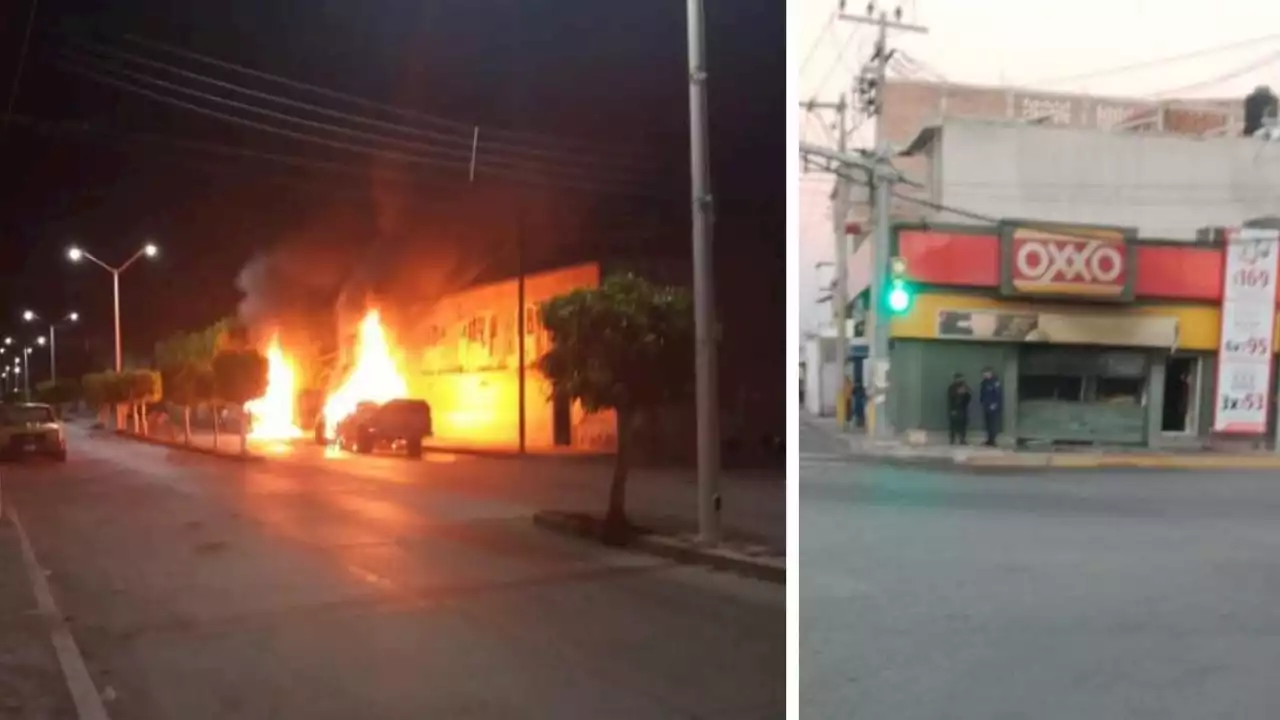 Incendian Oxxos y vehículos en Guanajuato tras captura de hermano del Marro