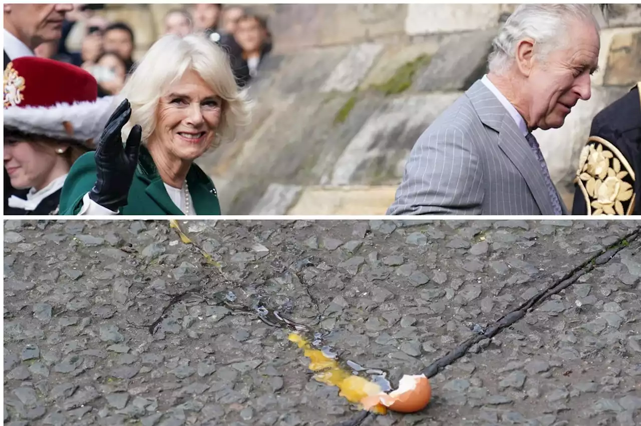 Man detained after King Charles and Queen Camilla are egged in Yorkshire