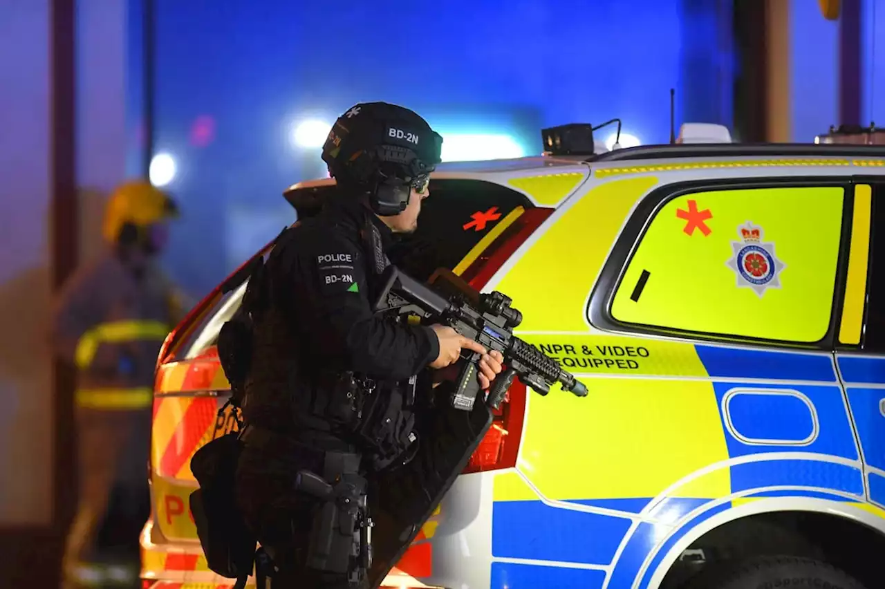 These were the dramatic scenes in Blackpool as emergency services responded to a mock terrorist attack